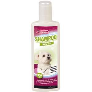 shampoing chien poil blanc 300ml (FLAMINGO)