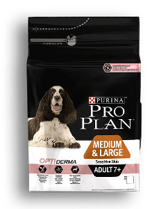 Proplan dog senior 7+ medium&large skin 14kg (PURINA)