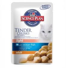 science plan feline adulte light poisson sachet 85g  x12 (HILL's)