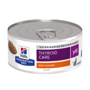 Pdiet féline Y/D thyroid care boite 156g x24 (HILL's)