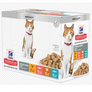 science plan feline adulte stérilisé mixte sachet 85g x12 (HILL's)