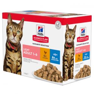 science plan feline adulte light mixte sachet 85g x12 (HILL's)