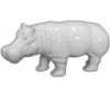statue résine hippopotame uni L90cm