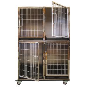 Module 3 cages hospitalisation inox 1 L118xP66xH84cm 2 L54xP66xH79cm (DIV)