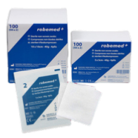 Compresses stériles non tissées 4 plis 10x10cm (50x2) (DIV)*