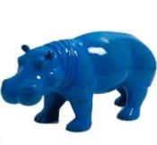 statue résine hippopotame uni L180cm