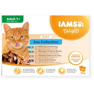 iams delights cat adult mer gelée sachet 85g x12 (IAMS)