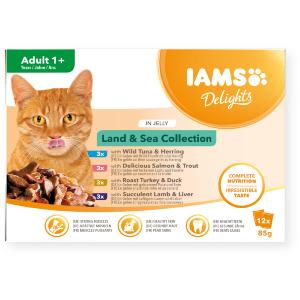 iams delights cat adult terre mer gelée sachet 85g x12 (IAMS)