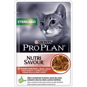 proplan cat adulte sterilised boeuf sachet 85g x24 (PURINA)