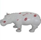 statue résine hippopotame motif  L180cm