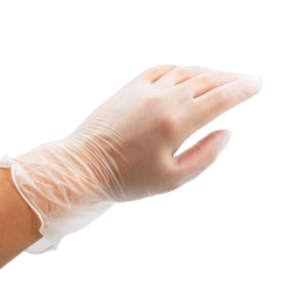 Gants d'examen non stériles vinyles non poudrés L T8/9 x100 (DIV)*