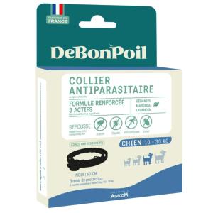 Collier antiparasitaire DeBonPoil chien 10-30kg (AGECOM)