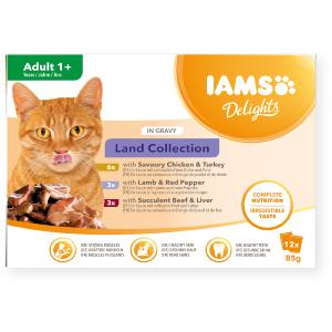 iams delights cat adult terre sauce sachet 85g x12 (IAMS)