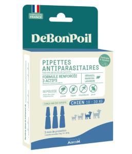 pipettes antiparasitaires DeBonPoil chien +30kg (3p)  (AGECOM)