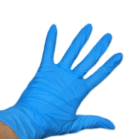 Gants d'examen non stériles nitrile non poudrés bleus L T8/9 x100 (DIV)*